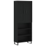 Aparador alto madera contrachapada negro 69,5x34x180 cm de vidaXL, Aparadores - Ref: Foro24-3200090, Precio: 135,74 €, Descue...