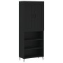 Aparador alto madera contrachapada negro 69,5x34x180 cm de vidaXL, Aparadores - Ref: Foro24-3200082, Precio: 140,99 €, Descue...