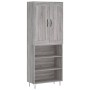 High sideboard sonoma gray plywood 69.5x34x180 cm by vidaXL, Sideboards - Ref: Foro24-3200103, Price: 125,99 €, Discount: %