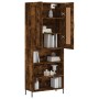 Tall smoked oak plywood sideboard 69.5x34x180 cm by vidaXL, Sideboards - Ref: Foro24-3200078, Price: 139,99 €, Discount: %