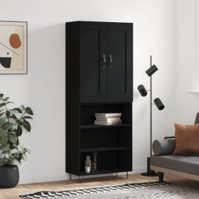 Aparador alto madera contrachapada negro 69,5x34x180 cm de vidaXL, Aparadores - Ref: Foro24-3200098, Precio: 135,99 €, Descue...