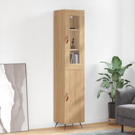 Sonoma oak plywood sideboard 34.5x34x180 cm by vidaXL, Sideboards - Ref: Foro24-3199148, Price: 99,60 €, Discount: %