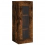 Aparador de madera contrachapada roble ahumado 34,5x34x180 cm de vidaXL, Aparadores - Ref: Foro24-3199150, Precio: 99,99 €, D...