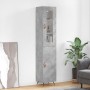 Aparador de madera contrachapada gris hormigón 34,5x34x180 cm de vidaXL, Aparadores - Ref: Foro24-3199149, Precio: 99,16 €, D...