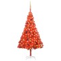 Set árbol de Navidad artificial con LED y bola rojo 180 cm PVC de vidaXL, Arboles de navidad - Ref: Foro24-3077514, Precio: 7...