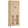 High oak-colored plywood sideboard 69.5x34x180 cm by vidaXL, Sideboards - Ref: Foro24-3199628, Price: 151,77 €, Discount: %