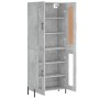 Aparador alto madera contrachapada gris hormigón 69,5x34x180 cm de vidaXL, Aparadores - Ref: Foro24-3199629, Precio: 152,46 €...