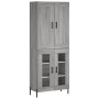 Aparador alto madera contrachapada gris sonoma 69,5x34x180 cm de vidaXL, Aparadores - Ref: Foro24-3199631, Precio: 158,99 €, ...