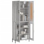 Aparador alto madera contrachapada gris sonoma 69,5x34x180 cm de vidaXL, Aparadores - Ref: Foro24-3199631, Precio: 158,99 €, ...