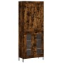 Aparador alto madera contrachapada roble ahumado 69,5x34x180 cm de vidaXL, Aparadores - Ref: Foro24-3199630, Precio: 170,72 €...