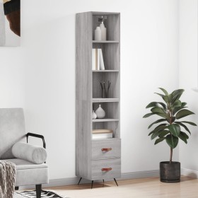 Aparador alto madera contrachapada gris Sonoma 34,5x34x180 cm de vidaXL, Aparadores - Ref: Foro24-3189739, Precio: 94,99 €, D...