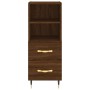 Aparador alto madera contrachapada roble marrón 34,5x34x180 cm de vidaXL, Aparadores - Ref: Foro24-3189748, Precio: 93,81 €, ...