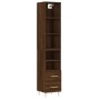 Aparador alto madera contrachapada roble marrón 34,5x34x180 cm de vidaXL, Aparadores - Ref: Foro24-3189756, Precio: 94,63 €, ...