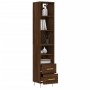 Aparador alto madera contrachapada roble marrón 34,5x34x180 cm de vidaXL, Aparadores - Ref: Foro24-3189756, Precio: 94,63 €, ...