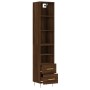 Aparador alto madera contrachapada roble marrón 34,5x34x180 cm de vidaXL, Aparadores - Ref: Foro24-3189756, Precio: 94,63 €, ...