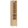 Aparador de madera contrachapada roble Sonoma 34,5x34x180 cm de vidaXL, Aparadores - Ref: Foro24-3189744, Precio: 94,11 €, De...