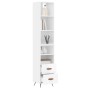 Aparador alto madera contrachapada blanco brillo 34,5x34x180 cm de vidaXL, Aparadores - Ref: Foro24-3189735, Precio: 102,26 €...