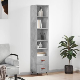 Concrete gray plywood sideboard 34.5x34x180 cm by vidaXL, Sideboards - Ref: Foro24-3189737, Price: 99,99 €, Discount: %