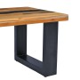 Mesa de centro madera maciza de teca y poliresina 100x50x40 cm de vidaXL, Mesas de centro - Ref: Foro24-281646, Precio: 201,2...