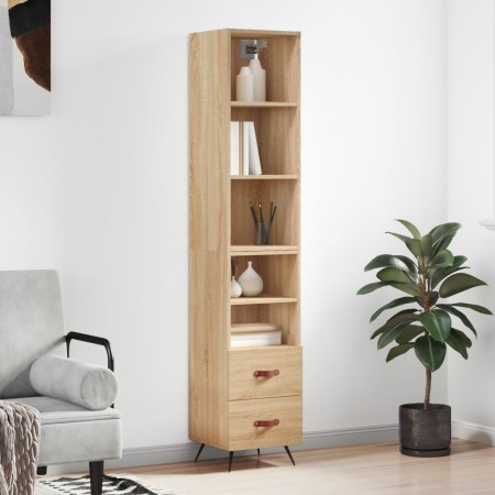 Oak Sonoma plywood sideboard 34.5x34x180 cm by vidaXL, Sideboards - Ref: Foro24-3189736, Price: 95,18 €, Discount: %