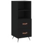 Black plywood sideboard 34.5x34x180 cm by vidaXL, Sideboards - Ref: Foro24-3189734, Price: 95,92 €, Discount: %