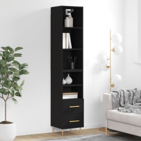 Black plywood sideboard 34.5x34x180 cm by vidaXL, Sideboards - Ref: Foro24-3189750, Price: 107,10 €, Discount: %