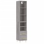 Aparador alto madera contrachapada gris Sonoma 34,5x34x180 cm de vidaXL, Aparadores - Ref: Foro24-3189755, Precio: 93,99 €, D...