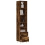 Aparador de madera contrachapada roble ahumado 34,5x34x180 cm de vidaXL, Aparadores - Ref: Foro24-3189754, Precio: 88,99 €, D...