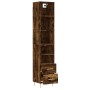 Aparador de madera contrachapada roble ahumado 34,5x34x180 cm de vidaXL, Aparadores - Ref: Foro24-3189754, Precio: 88,99 €, D...