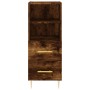 Aparador de madera contrachapada roble ahumado 34,5x34x180 cm de vidaXL, Aparadores - Ref: Foro24-3189754, Precio: 88,99 €, D...