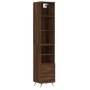 Aparador alto madera contrachapada roble marrón 34,5x34x180 cm de vidaXL, Aparadores - Ref: Foro24-3189740, Precio: 93,99 €, ...