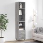 Aparador alto madera contrachapada gris Sonoma 34,5x34x180 cm de vidaXL, Aparadores - Ref: Foro24-3189747, Precio: 93,62 €, D...