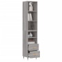 Aparador alto madera contrachapada gris Sonoma 34,5x34x180 cm de vidaXL, Aparadores - Ref: Foro24-3189747, Precio: 93,62 €, D...