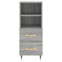 Aparador alto madera contrachapada gris Sonoma 34,5x34x180 cm de vidaXL, Aparadores - Ref: Foro24-3189747, Precio: 93,62 €, D...