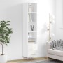 Aparador alto madera contrachapada blanco brillo 34,5x34x180 cm de vidaXL, Aparadores - Ref: Foro24-3189751, Precio: 102,00 €...