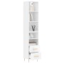 Aparador alto madera contrachapada blanco brillo 34,5x34x180 cm de vidaXL, Aparadores - Ref: Foro24-3189751, Precio: 102,00 €...