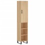 Aparador de madera contrachapada roble Sonoma 34,5x34x180 cm de vidaXL, Aparadores - Ref: Foro24-3199004, Precio: 86,99 €, De...