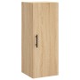 Aparador de madera contrachapada roble Sonoma 34,5x34x180 cm de vidaXL, Aparadores - Ref: Foro24-3199004, Precio: 86,99 €, De...