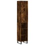 Aparador de madera contrachapada roble ahumado 34,5x34x180 cm de vidaXL, Aparadores - Ref: Foro24-3199006, Precio: 87,88 €, D...