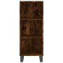 Aparador de madera contrachapada roble ahumado 34,5x34x180 cm de vidaXL, Aparadores - Ref: Foro24-3199006, Precio: 87,88 €, D...