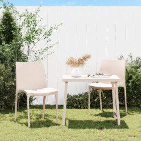 Garden chairs 2 pcs cream-colored polypropylene 50x46x80 cm by vidaXL, Garden chairs - Ref: Foro24-364733, Price: 107,50 €, D...