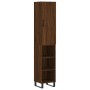 Aparador alto madera contrachapada roble marrón 34,5x34x180 cm de vidaXL, Aparadores - Ref: Foro24-3199008, Precio: 90,21 €, ...