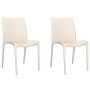 Garden chairs 2 pcs cream-colored polypropylene 50x46x80 cm by vidaXL, Garden chairs - Ref: Foro24-364733, Price: 107,50 €, D...