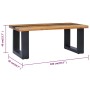 Mesa de centro madera maciza de teca y poliresina 100x50x40 cm de vidaXL, Mesas de centro - Ref: Foro24-281646, Precio: 201,2...