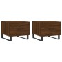 Coffee tables 2 pcs oak brown engineered wood 50x50x40cm by vidaXL, Coffee table - Ref: Foro24-829459, Price: 74,72 €, Discou...