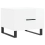 Mesa de centro 2 uds madera ingeniería blanco brillo 50x50x40cm de vidaXL, Mesas de centro - Ref: Foro24-829449, Precio: 79,7...