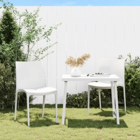 Gartenstühle 2 Stück weißes Polypropylen 50x46x80 cm von vidaXL, Gartenstühle - Ref: Foro24-364734, Preis: 108,99 €, Rabatt: %