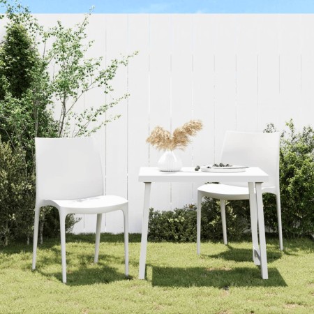 Sillas de jardín 2 uds polipropileno blanco 50x46x80 cm de vidaXL, Sillas de jardín - Ref: Foro24-364734, Precio: 108,99 €, D...