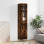 Aparador de madera contrachapada roble ahumado 34,5x34x180 cm de vidaXL, Aparadores - Ref: Foro24-3199478, Precio: 101,85 €, ...