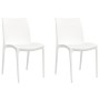 Sillas de jardín 2 uds polipropileno blanco 50x46x80 cm de vidaXL, Sillas de jardín - Ref: Foro24-364734, Precio: 108,99 €, D...